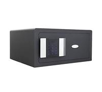 Rottner cassaforte da scaffale per hotel Prestige Lap, ideale per computer portatile, serratura elettronica e pannello touch, apertura di emergenza meccanica, illuminazione interna, di colore nero.