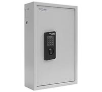 Rottner cassaforte per chiavi Keytronic 100 in acciaio, grigio, serratura elettronica con apertura meccanica tramite chiave, ganci regolabili, 100 ganci, 100 portachiavi in omaggio