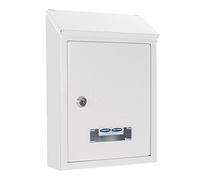 Rottner cassetta delle lettere Udine, serratura a cilindro con 2 chiavi, acciaio, LxH 215x300 mm, kit di fissaggio incluso, targhetta portanome, finestrella d'ispezione