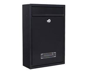 Rottner cassetta postale Tarvis Antracite, in acciaio, con design moderno e compatto, targhetta portanome integrata nella finestra di visualizzazione, serratura a cilindro di colore grigio antracite.