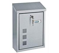 Rottner T06047 cassetta postale Casa INOX in acciaio inossidabile, con 3 finestr