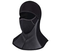 ROTTO Passamontagna Moto Balaclava Nero Sci Snowboard Bici Mask Impermeabile Termico A Prova di Vento Dimensioni Universali (Nero-A(con Cerniera))