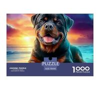 Rottweiler 1000 Pezzi Pet Dog Puzzle Classici Impegnativo E Difficile Per Difficoltà Sfida Per Adulti E Ragazzi Collection Decorazione Domestica Regalo Per Amore E Amico 70x50cm/1000pcs