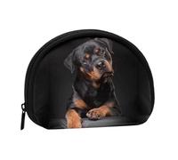 Rottweiler, amorevole, sicuro di sé e fedele, piccolo porta-assorbente per il trucco, portamonete per cosmetici da donna