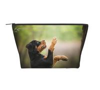 Rottweiler Animali Cuccioli Cani Bokeh, Borsa da toilette Borsa per trucco Borsa per cosmetici Borsa da toilette da viaggio portatile