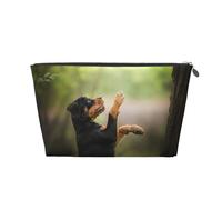 Rottweiler Animali Cuccioli Cani Bokeh, Borsa da toilette Borsa per trucco Borsa per cosmetici Borsa da toilette da viaggio portatile