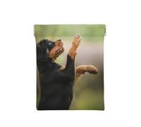 Rottweiler Animali Cuccioli Cani Bokeh, Spremere il portafoglio superiore da donna Borsa portaoggetti Piccola portamonete Portamonete