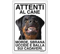 ROTTWEILER Attenti al cane morde sbrana uccide e balla sui cadaveri (15X20)