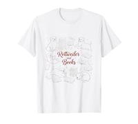 Rottweiler Books Doodle Drawing - Simpatico Amante dei Libri Letti Maglietta