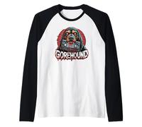 Rottweiler Con Cassetta Video Nel Maul Film Festival Horror Maglia con Maniche Raglan