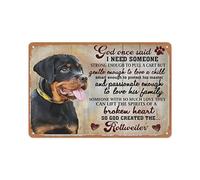 Rottweiler Dio una volta disse: "Ho bisogno di qualcuno abbastanza appassionato da amare la sua famiglia". Cuore spezzato. Ottimo per compleanni, anniversari, Natale, Capodanno, San Valentino. Cartell