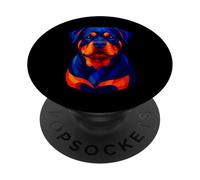 Rottweiler-Dog Cani Razza di cane Pop-Art Cani PopSockets PopGrip Adesivo