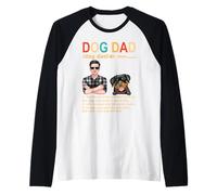 Rottweiler Dog Dad Definition for Daddy Funny Fathers Day Maglia con Maniche Raglan