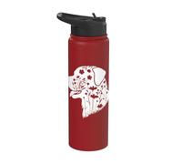 Rottweiler Flowers Stainless Steel Insulated Water Bottle