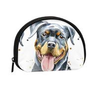 Rottweiler HeadSmall Borsa portaoggetti per assorbenti igienici per il trucco, Portamonete per cosmetici da donna