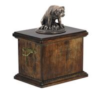 Cofanetto in legno massiccio Urna commemorativa per le ceneri di un cane con sta