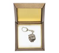 Rottweiler II - Argentato Portachiavi Con Cane IN Una Scatola Regalo, Ha