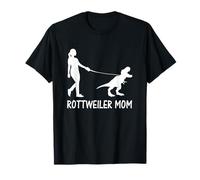 Rottweiler Mom Rottie Mama Dog Rott Dinosaur Donne Madre Maglietta