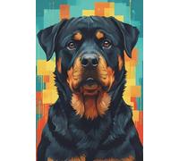 Rottweiler Notebook: Watercolor Pet Portrait Journal - Lined Diary & Notepad for Rottie Lovers: A Beautifully Illustrated 6x9 Lined Writing Pad for Dog Moms, Dads, and Animal Enthusiasts