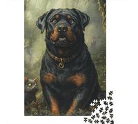 ROTTWEILER Puzzle 1000 Pezzi, Tecnica Di Rilassamento, Progetto Familiare, Opera D'Arte Completa 1000pcs (75x50cm)