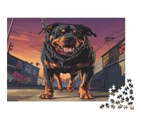 Rottweiler Puzzle Impossibili 1000Pcs strada città Decorazione Per La Casa. Rilassamento E Intelligence Per Adulti E Ragazzi Da 14 Anni 1000pcs (75x50cm)