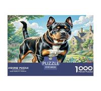 Rottweiler Puzzle Impossible 1000 Pezzi Decorazione Per La Casa. Rilassamento E Intelligence Per Adulti E Ragazzi Da 14 Anni 38x26cm/1000pcs