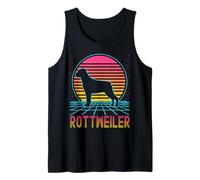 Rottweiler Retro Vintage 80s Style Funny Dog Lover Canotta