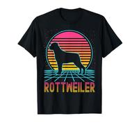 Rottweiler Retro Vintage 80s Style Funny Dog Lover Maglietta