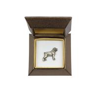 Rottweiler - Spilla Argentata Con L'Immagine Di Un Cane Art Dog DE