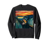 Rottweiler The Scream - Divertente Design Artistico a Forma di Cane Felpa