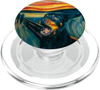 Rottweiler The Scream - Divertente design artistico a forma di cane PopSockets PopGrip per MagSafe