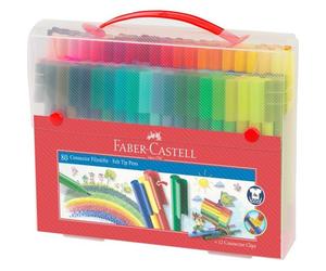 Rotulador Connector Maletín 92 pezzi Faber-Castell Gioco Regalo