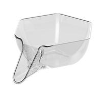 Rotyroya Cestello di scarico multifunzionale, imbuto per cestello di drenaggio, filtro per lavello da cucina durevole, cestello per alimenti scolapiatti con beccuccio per verdure, frutta, pasta Chiaro