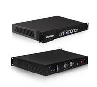 ROUAFWIT 13 Inch 1U Rackmount Firewall Appliance, Celeron N3160 Quad Core, 4x I226 2.5G LAN, Industrie PC Mini Server, HD + VGA, USB, Console, DDR3 8G 128G SSD, Support OPNsense