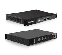 ROUAFWIT 1U Cabinet Firewall Appliance, Core i7-7700, 8 x i226V 2.5GbE LAN, W-11 Pro, OPNsense, VPN, 1U Network Rackmount, VGA, Console, USB3.0, DDR4 8G RAM 512G SSD