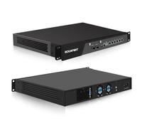 ROUAFWIT 1U Firewall Appliance, Core i3-12100, 19 Inch Network Rackmount, 2 x SFP+ 10Gbe, 6 x i226V 2.5GbE LAN, OPNsense, USB3.2/CONSOLE/VGA/GPIO, DDR4 8G RAM 128G SSD
