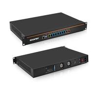 ROUAFWIT 1U Firewall Appliance Z87, Core i5 4300M, 2x 10GBe Lan, 8 x i226V 2.5GbE LAN, OPNsense, VPN, 19 Inch 1U Network Rackmount, VGA, Console, USB3.0, DDR3L 8G RAM 128G SSD