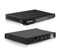 ROUAFWIT 1U Firewall Network Rackmount, C236 i3 8100 Homelab Server, 8 x i226-V 2.5GbE LAN, USB3.0,VGA,CONSOLE, 2 System Fan, AES-NI, DDR4 32G RAM 512G SSD