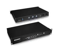 ROUAFWIT 1U Rackmount 19 Inch Firewall Micro Appliance, Celeron N200 Network Security Router PC Hardware, 4 x i226V 2.5Gbe Dual SFP+ 10GB Ethernet, 3 Display, 16G DDR5 RAM 256G SSD