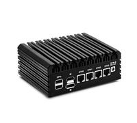 ROUAFWIT Fanless Firewall Mini PC N6005,4C/4T,4x 2.5 GBe LAN/4USB/HD/DP/Tpye C/TF, OPNsense/AES-NI Router Netzwerk Security,DDR4 32G RAM 1TB SSD Barebone,Dual Display