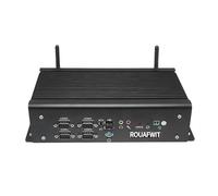 ROUAFWIT Fanless Industrial Mini PC, Core i7-8560U Mini Industrial Computer Win11 Pro, 8GB RAM 256GB SSD, Dual LAN, 4K HD, VGA, RS232/485 COM, 4USB3.0, 2USB2.0, 9-36V, GPIO, Auto Power On