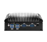 ROUAFWIT Fanless Mini PC N150, 2x Realtek RJ45 Lan, 2x DB9 RS232 COM, DDR4 32G RAM 1TB SSD, 6USB, 2HD+DP Triple Dispaly, MIC, Industrial Grade Mini PC for 24/7 Reliable Operation