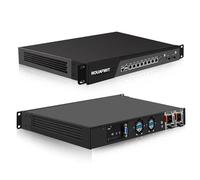ROUAFWIT Firewall, 19 Inch 1U Rackmount, Network Appliance, OPNsense, Router PC, Core i7-8700, 8 i226V Lan/USB3.0/CONSOLE/VGA/, SIM Slot, DDR4 16G RAM 128G SSD