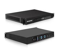 ROUAFWIT Firewall, 19 Inch 1U Rackmount, OPNsense, Network Appliance, i5-3320M, 2 x SFP+ 82599es 10Gbe/6 i226V Lan/2USB/COM/VGA/SIM, DDR3 8G RAM 256G SSD