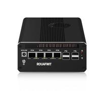 ROUAFWIT Firewall Mini PC, Core Ultra 7 155H (16C/22T up to 4.9GHz), 4 x 2.5GbE LAN, Triple USBC 8K Display, DDR5 64GB RAM 2TB SSD, WiFi 7, AI Support, PCIe 4.0/SATA 3.0 Expandable