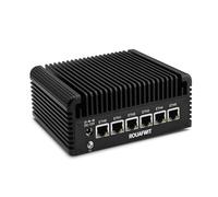 ROUAFWIT Firewall Mini PC J6413,4C/4T Fanless Micro Firewall Appliance 6x 2.5 GBe LAN/4USB/HD/DP/SIM/CONSOLE/Auto Power,OPNsense/AES-NI Router Netzwerk Security,DDR4 32GB SSD 512GB,Dual Display