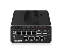ROUAFWIT Firewall Mini PC, Ultra 7 155H (16C/22T up to 4.8GHz), 4 x 2.5GbE LAN, 4 x X710GbESFP+ LAN, Triple USBC 8K Display, DDR5 32GB RAM 1TB SSD, WiFi 7, AI-Ready, PCIe 4.0/SATA 3.0 Expandable
