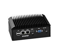 ROUAFWIT Industrial Mini PC Core i3 7100U, 2x RTL8111H RJ45 Lan, 2x DB9 RS232/485 COM, DDR4 32G RAM 1TB SSD, 6USB, HD+VGA Dual Dispaly, MIC, Industrial Grade Mini PC for 24/7 Reliable Operation