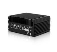 ROUAFWIT Micro Firewall Appliance, Fanless Mini PC N100 4Cores/4Threads, 4x 2.5 GbE i226-V LAN,AES-NI,DDR5 16GB SSD 512GB Router Netzwerk Security USB3.0/Type-C/2HD/Wi-Fi, Triple Display