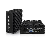 ROUAFWIT Micro Firewall Appliance, Fanless Mini PC N150 4C/4T, 2x 2.5 GbE i226V LAN,AES-NI,DDR5 0G SSD 0G NVME Barebone Router Netzwerk Security 6USB/2HD Dual Display